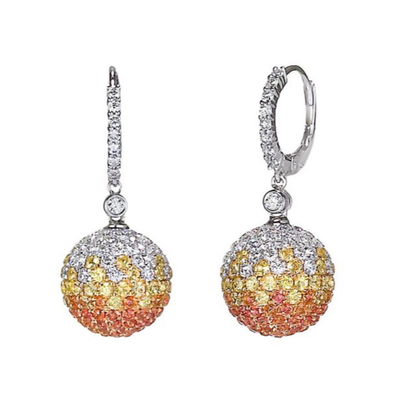 Pendientes esféricos para mujer Pendientes hipoalergénicos de plata esterlina 925 Fábrica de joyas de China Ruifanbao