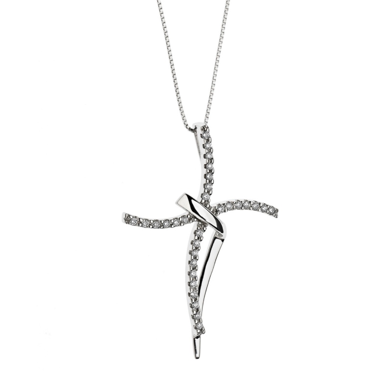 Estilo europeo de la belleza, estilo simple, cruz abstracta, collar de plata 925, colgante, fábrica de joyas de China Ruifanbao