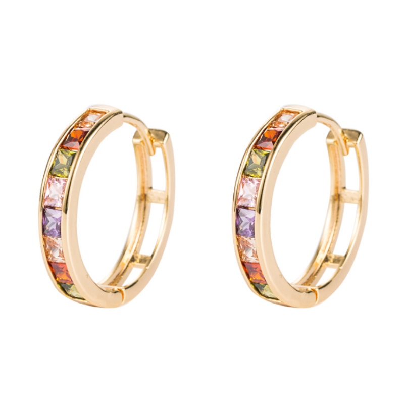Venta caliente transfronteriza COBRE DE CUBIERTE DE CORTE DE CORTE DE COMBINCIÓN DE COMBINCIÓN MÁCICULA DE LA MODA EXQUISITO FEMENINO PENDIENTES DE CINTURO grande HOMBRES HIP HOP PENDIENTES